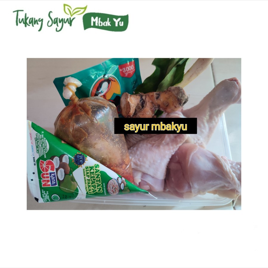 

paket gulai ayam lengkap ( isi bisa reques )