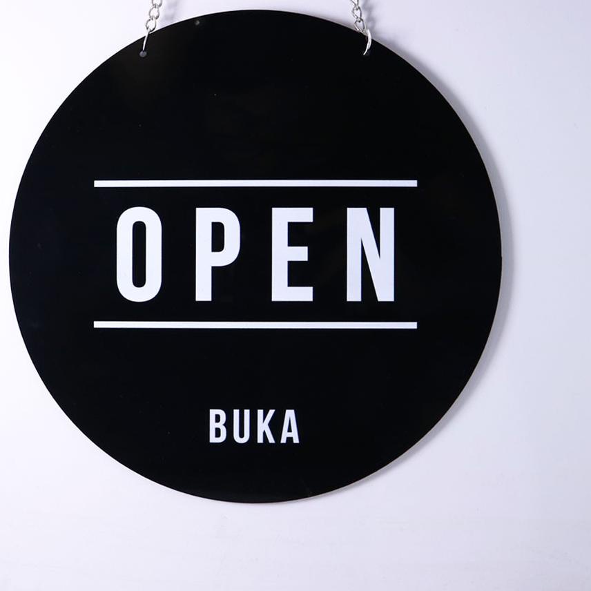 

Open Closed Gantungan Sign Cafe Signage Toko Restoran Papan Board Buka Tutup ❉