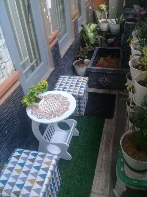 Bonus Taplak - Meja Kopi Bulat - Rak Buku - Meja Samping Sofa (1kg)