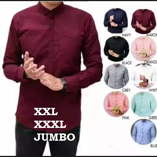 Kemeja Polos Pria Lengan Panjang Distro Best Seller, kemeja pria lengan panjang / premium distro baju motif surfing flanel polos formal casual