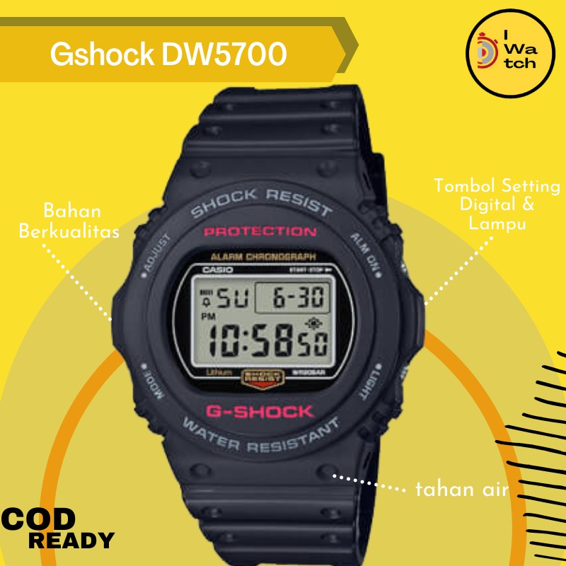 Jam Tangan Pria Cowok Sport Casio Gshock DW5700 G shock Digital Premium Quality Anti air