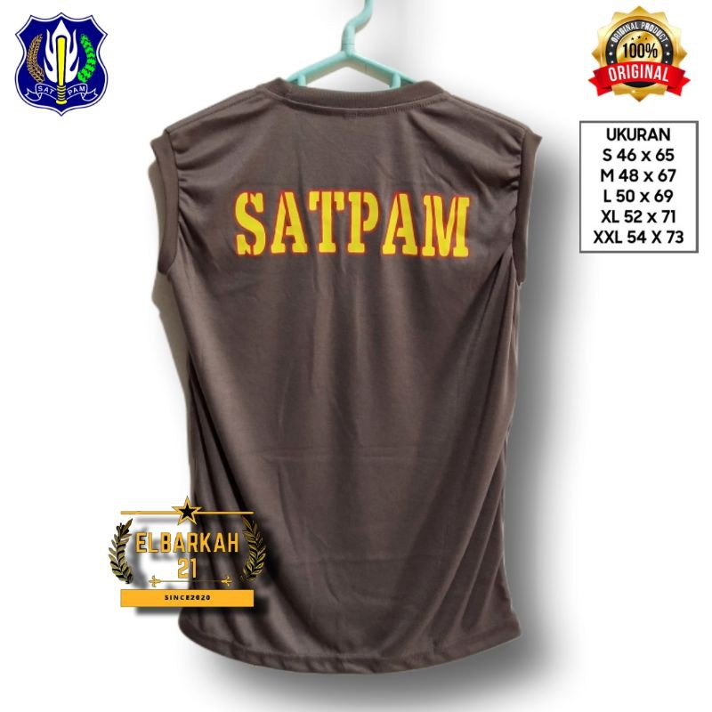 KAOS SATPAM WARNA COKLAT TERBARU