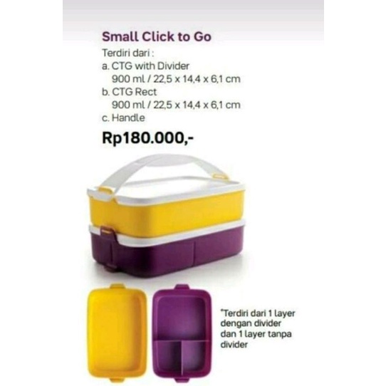 CTG Round / Small clik to go /rantang 2 susun Tuppy