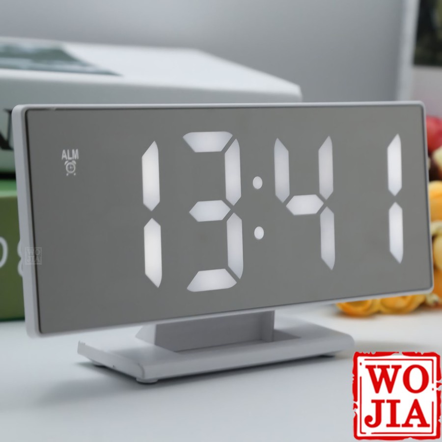 Jam Meja Aesthetic Digital DS-3618L/Jam Beker Alarm Besar/Jam Digital Mobil/LED Digital Alarm Clock Mirror