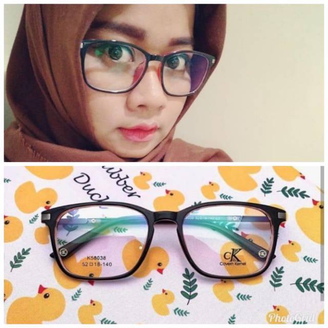paket Frame kacamata minus lensa antiradiasi wanita pria frame CK 58038