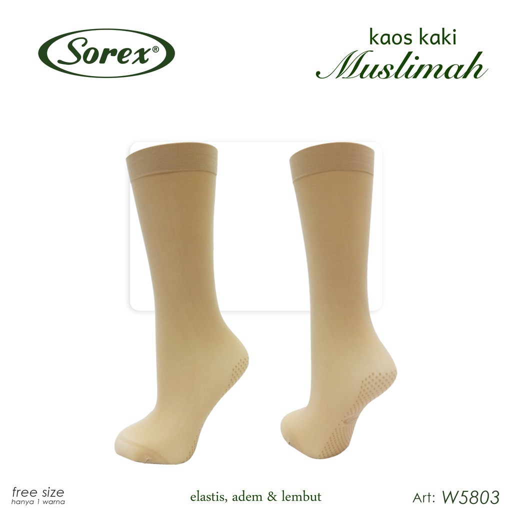 Kaos Kaki Sorex W5803 Muslimah | Kaos Kaki Anti Slip [ High ] - Bwr IX