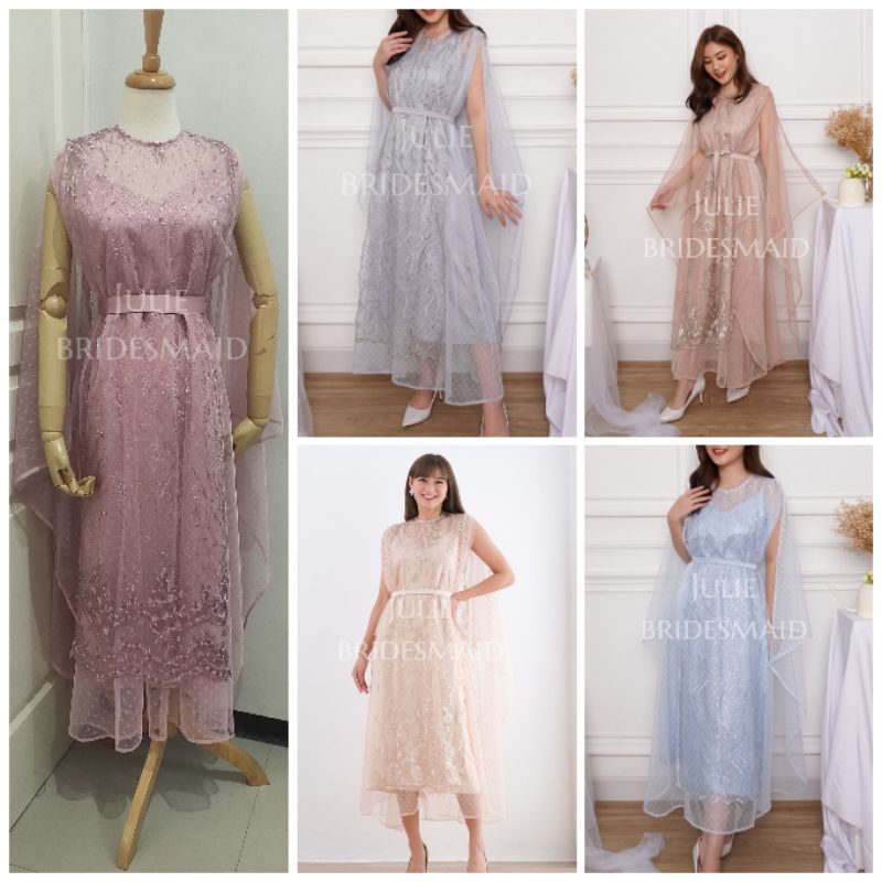 READY AURA dress by Julie Bridesmaid • kondangan • dress brokat • bridesmaid • party • hijab • serag