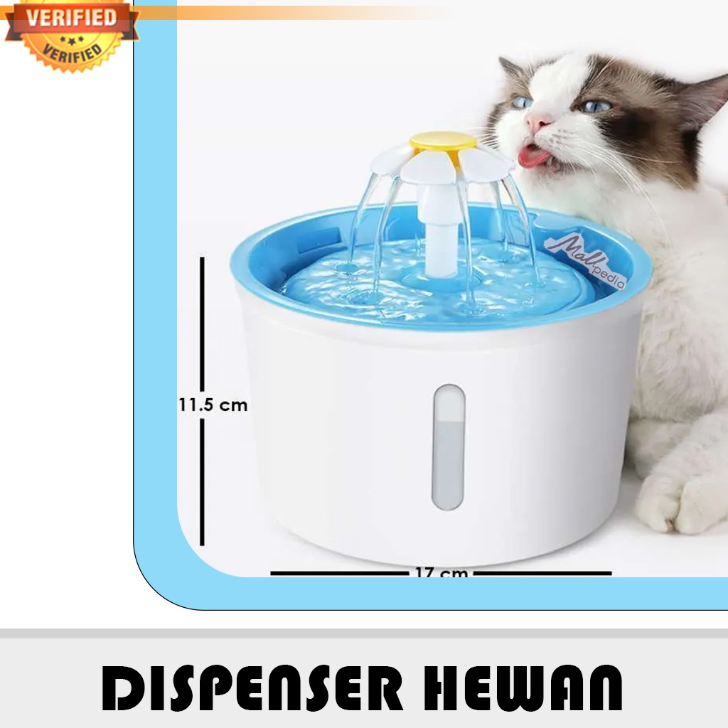 MPV Water Dispenser Fountain Tempat Wadah Minum Kucing Anjing Air Mancur Pancuran 2.4 Liter Peliharaan AMT