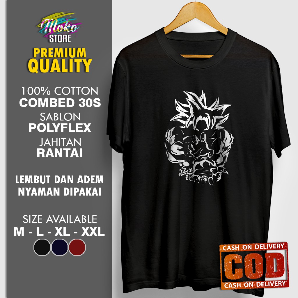 Kaos Distro Anime Dragon Ball Pria Laki Laki Dewasa Premium Bermerk Branded Ori Keren Murah AD409
