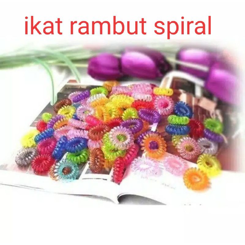 ikat rambut spiral/karet rambut  kecil