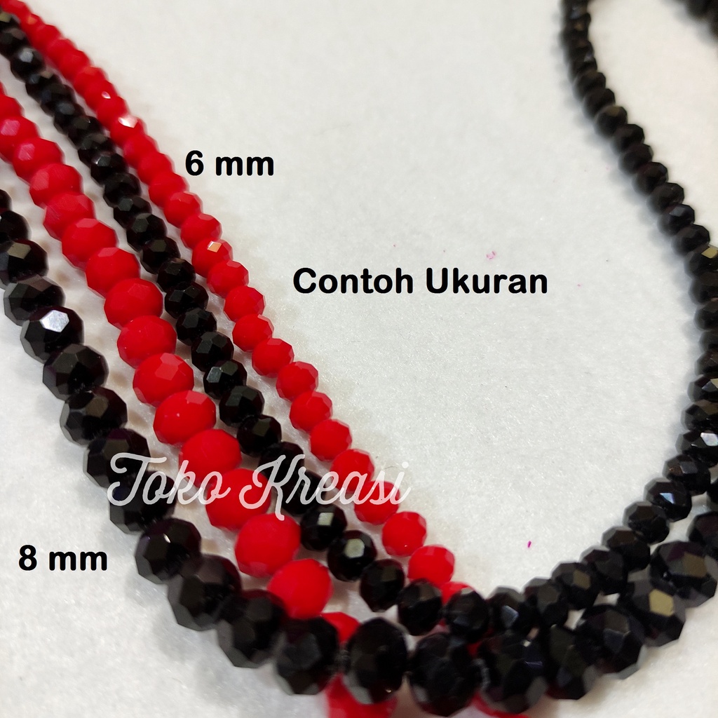 Crystal Ceko / Kristal Ceko 6mm , 8mm Warna Unik Bening - Doff