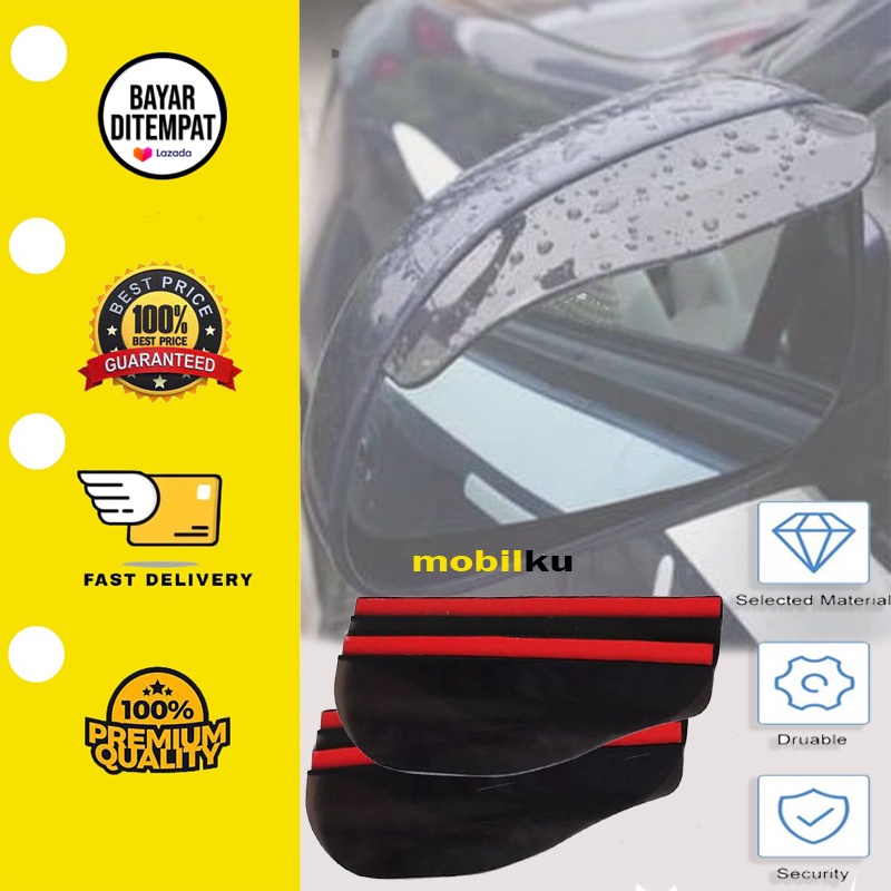 [BISA COD] Talang Air Spion Mobil Pelindung Spion Karet Wiper Spion  Mika Pelindung Spion Karet Wiper Spion pvc kaca mobil bening anti hujan