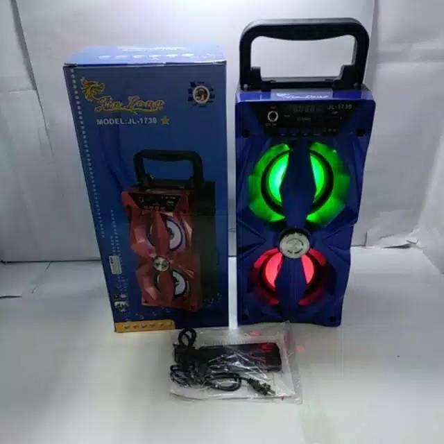 SPEAKER BLUETOOTH JI LONG JL1730 ADA COLOKAN MIC/SALON AKTIF PORTABLE SUPER BASS KARAOKE