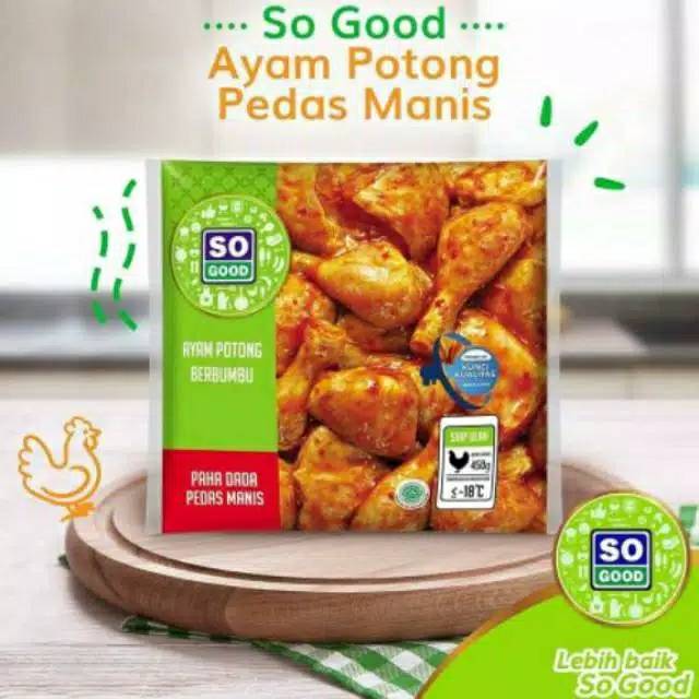 So Good Ayam Potong Bumbu Pedas Manis 450gr Paha Dada M Shopee Indonesia