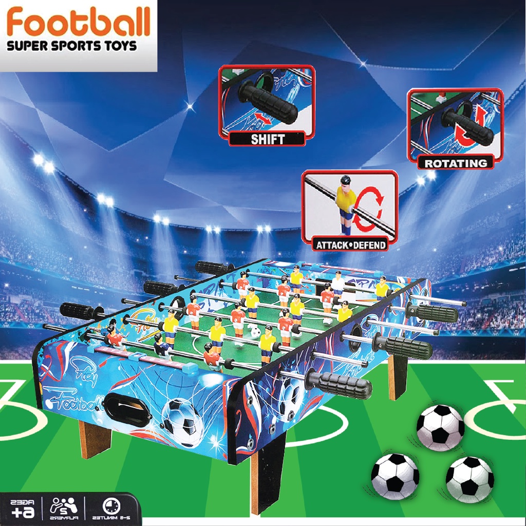 SEPAK BOLA MEJA KAYU PREMIUM BESAR &quot;WOODEN FOOTBALL TABLE&quot; (SNI + IMPORT QUALITY)