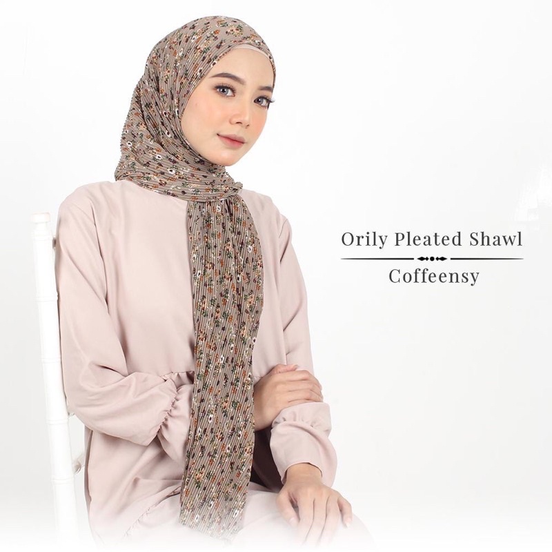 Orily Pleated Shawl/Pashmina Plisket/Full Plisket/Hijab Premium/Plisket Motif/Hijab Syari/Pleated/