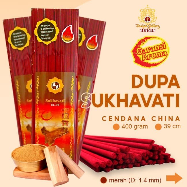 Dupa/Hio Wangi SUkhavati Cendana China 39 cm 400 gram (1.4 mm)