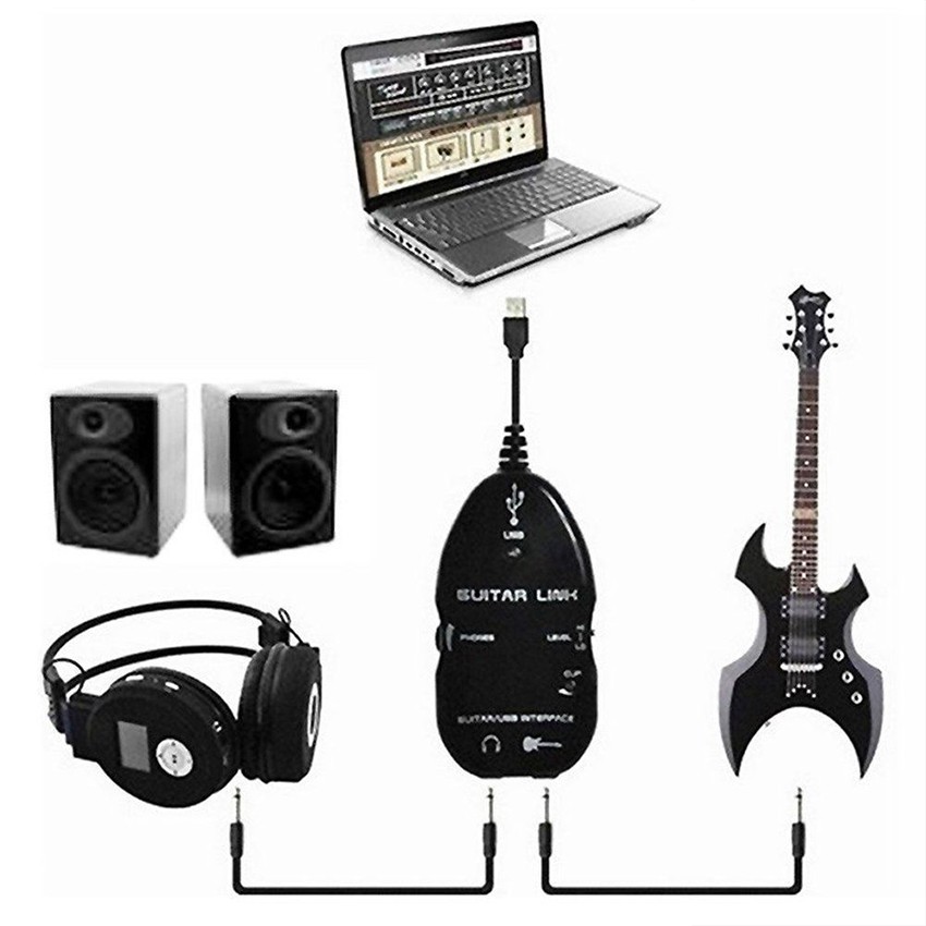 Guitar Link USB Interface Penghubung Komputer Android XP Windows Soumd Card Effector Original Brasia