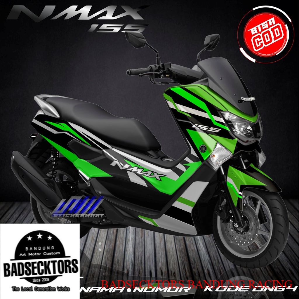 Decal Nmax Motif Grafis Hijau Full Body keren