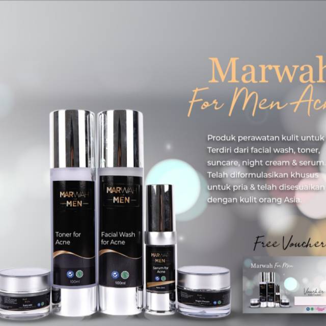 Marwah For Men Acne Paket Jerawat Marwah Skincare Bpom Shopee