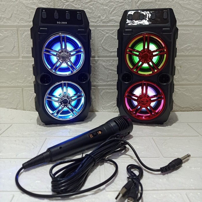 Speaker Bluetooth 2008 + Mic - Speaker Musik Box Portable Super Bass