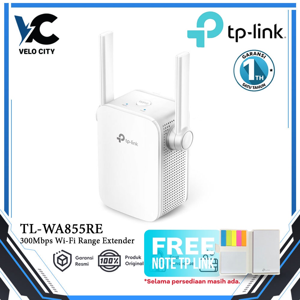 TP-LINK TL-WA855RE 300Mbps Wi-Fi Range Extender Garansi 1 Tahun