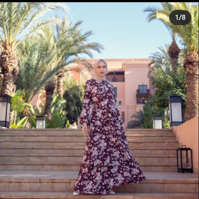 DRESS MAHALA MAROON BY HEAVEN LIGHTS / DRESS HEAVENLIGHTS