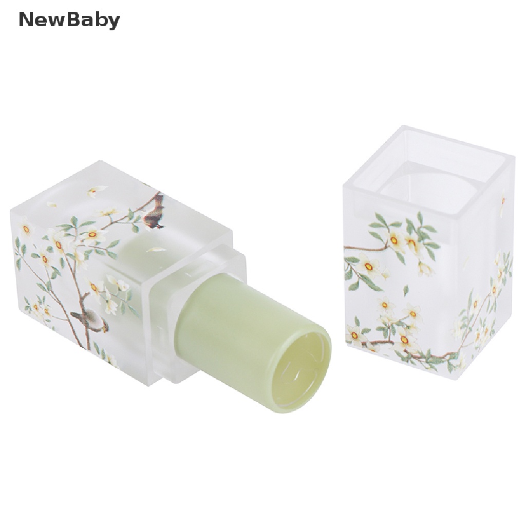 Newbaby 1pc Tabung Kosong Bentuk Persegi Untuk Lip Balm / Lipstick DIY