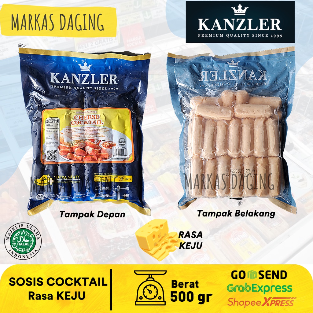 KANZLER SOSIS COCKTAIL RASA KEJU 500GR / KANZLER CHICKEN COCKTAIL CHESEE 500GR