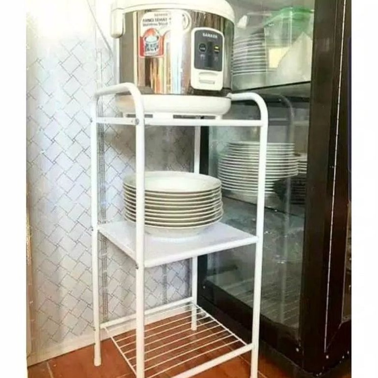 Rak Magicom Rak besi putih 3 tingkat Informa / INFORMA RAK 3 SUSUN PUTIH/RAK BUKU/RAK DAPUR/RAK HAND
