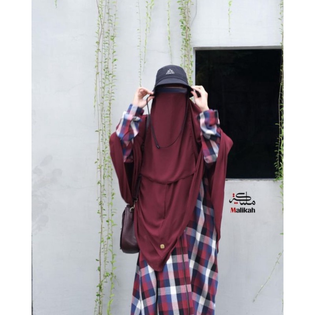 AMBER Double Layers Chiffon Khimar • Abaya Malikah #dhiyasyari #malikah