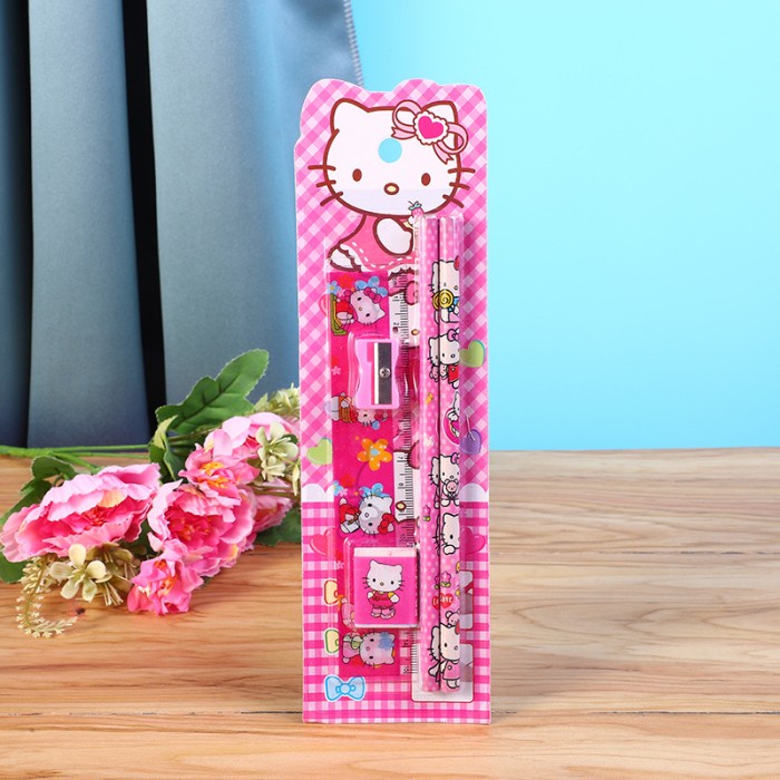 

Terlaris MINI STATIONERY SET ALAT TULIS SEKOLAH 5 in 1 KARAKTER LUCU - Hello Kitty