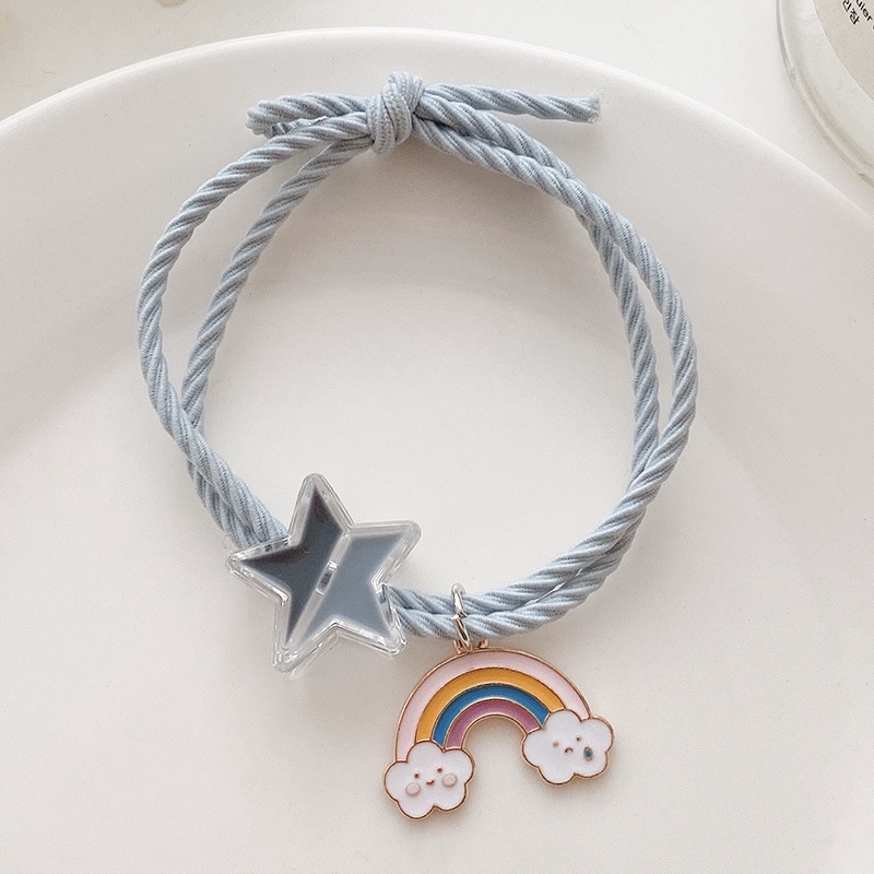 1PC GELANG PASANGAN / IKAT RAMBUT SAHABAT WANITA MAG STAR RAINBOW