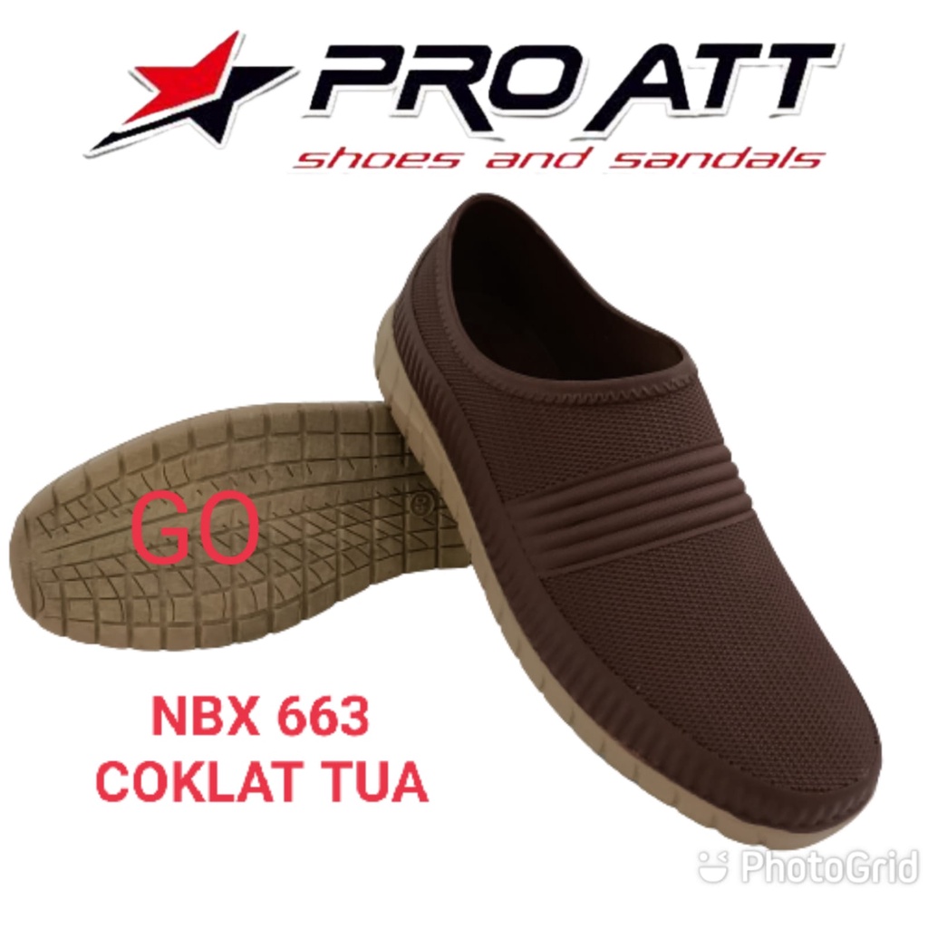 gof ATT NBX 663 SEPATU SLIP ON Sepatu Cowok Bahan Karet Ringan Tahan Air Nyaman Elastis