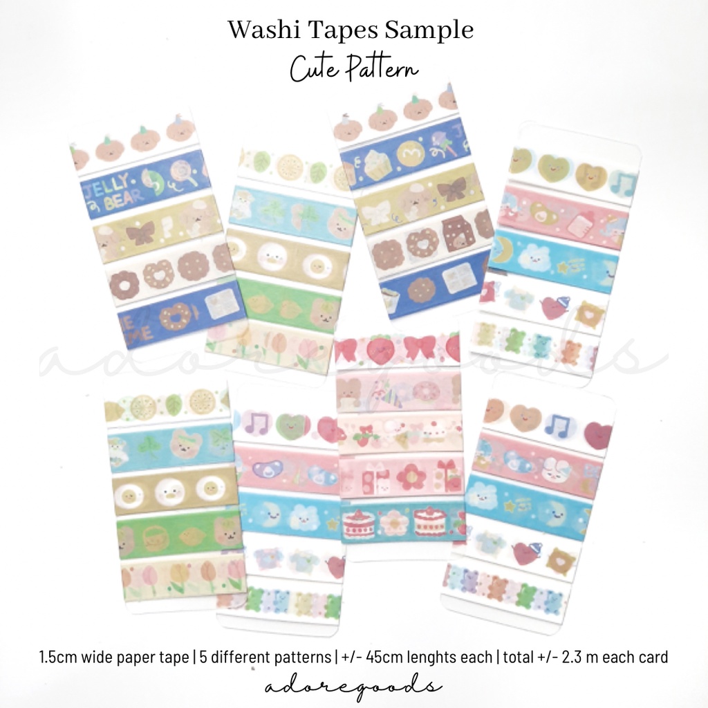 Washi Tape Sample Cute Character Pattern