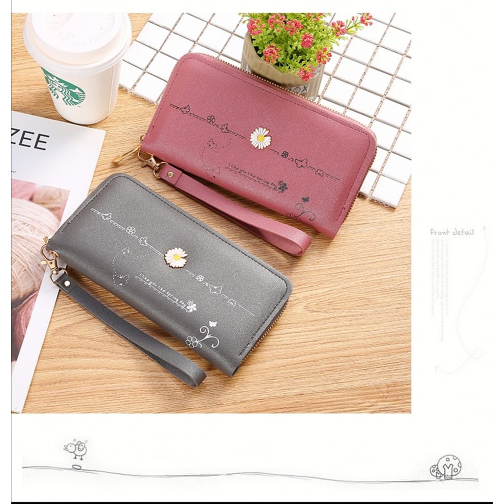 (COD) Dompet Kartu Wanita plus Tali Women Wallet Import MALLSHOPPING