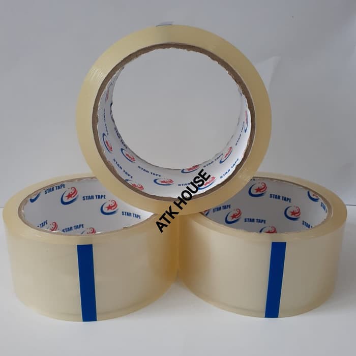 

OPP Lakban Bening Lakban Coklat STAR TAPE 2inc 45mm*55yard/Plakban STAR 55yard