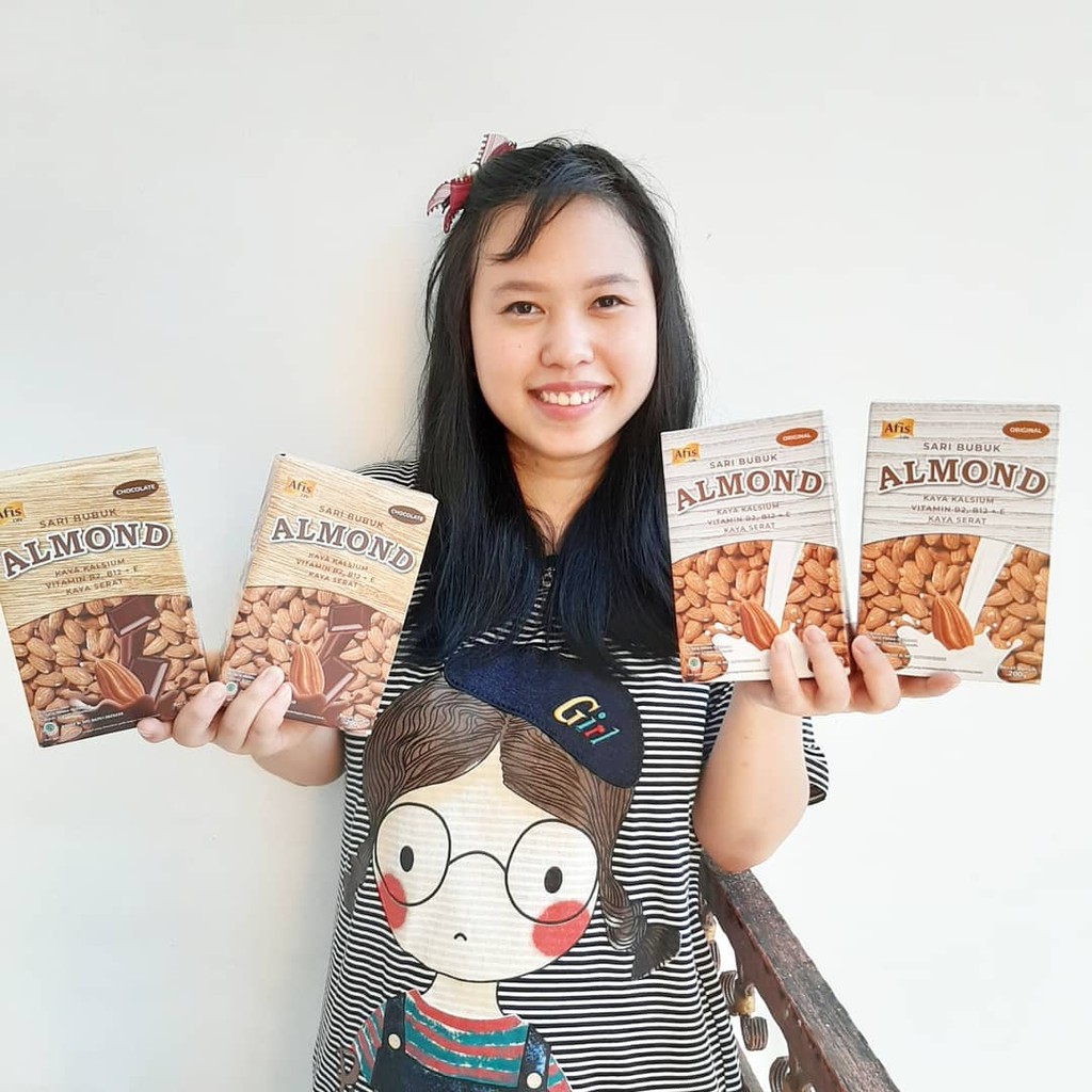 AFIS Sari Bubuk Almond / Susu Almond  Plus Madu Untuk Anak Dan Dewasa - LDA