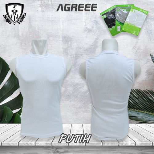 Tangtop Pria AGREE SA-005 | Kaos Dalem pria dewasa Polos Cotton Supersoft | Gedabug