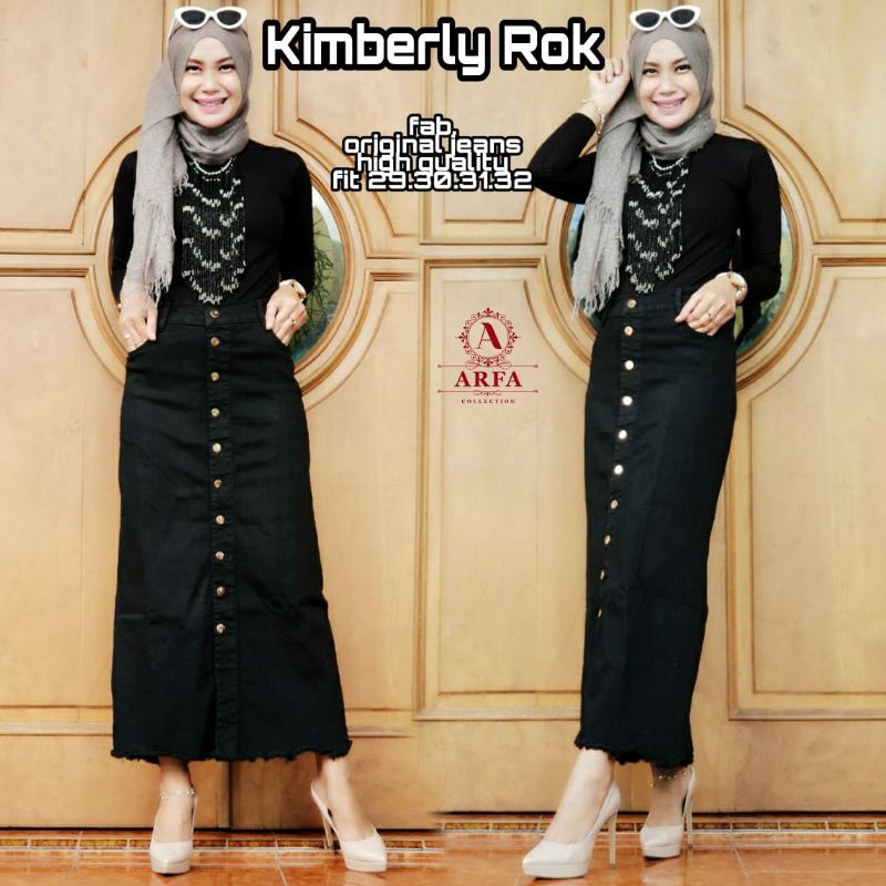 ROK JEANS PANJANG GISCA SKIRT/PREMIUM STRETCH JEANS-3