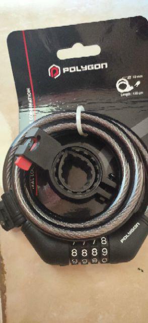 Lock Spiral Resetable Combination Kunci Spiral Polygon Dengan Kode Kombinasi Angka