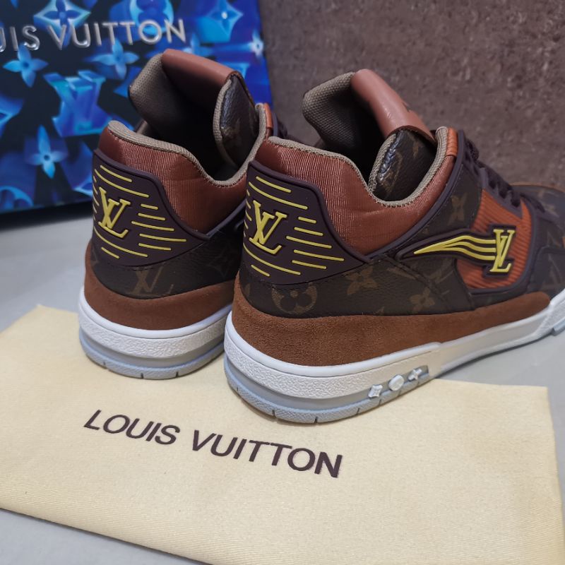 Sepatu pria sneaker lv mirror shoes men run away top Brand P1SHOES