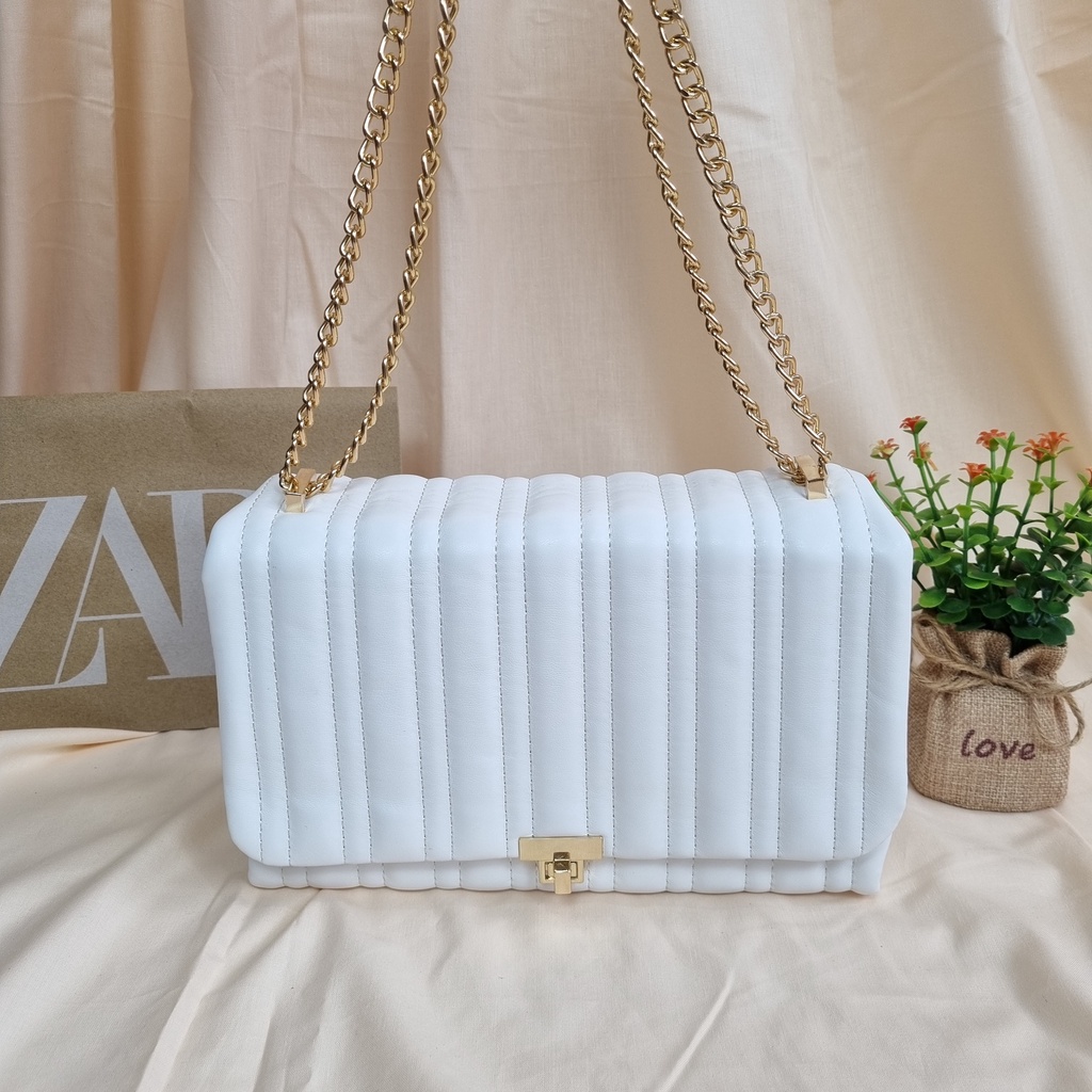 TAS ZARA SELEMPANG WANITA QUILTED SMALL MIDI CROSSBODY