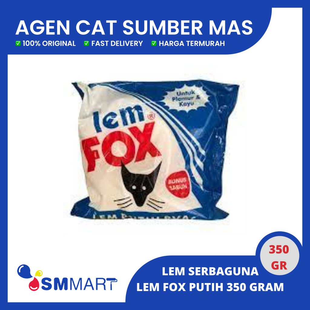 LEM FOX PUTIH SACHET /  LEM PUTIH FOX 350 GR dan 600GR