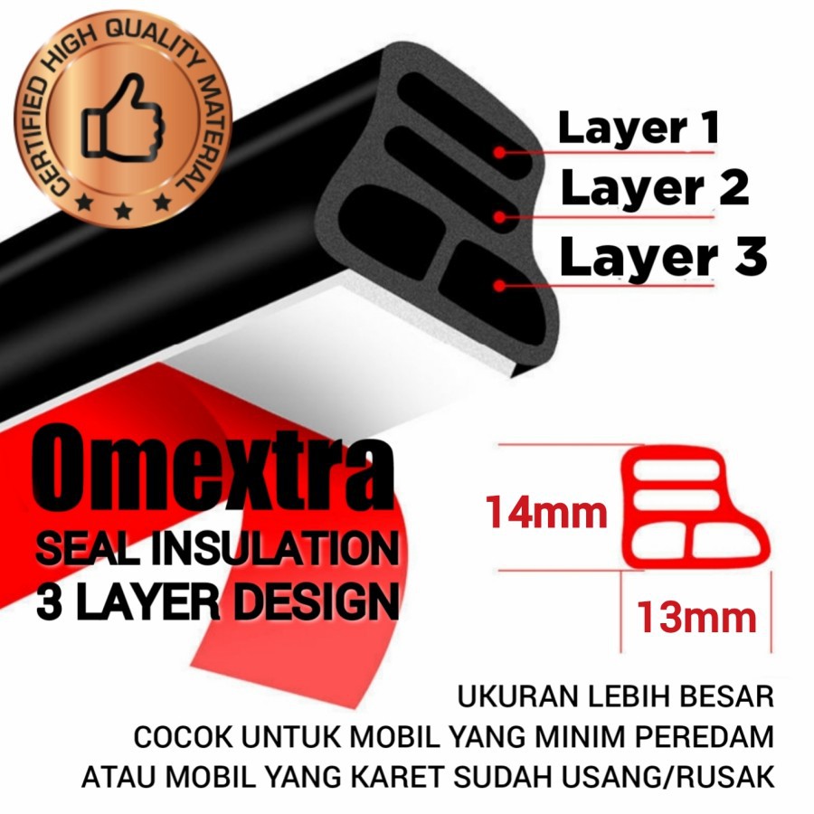 Karet Peredam Pintu Mobil Omextra Anti Debu