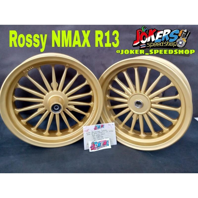 Velg VRossi Rossy  Galaxy Daytona NMAX OLD dan NMAX NEW Putih Gold Black