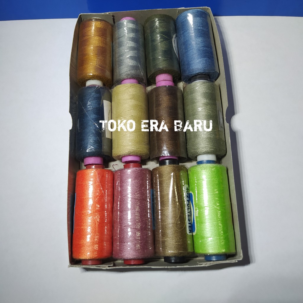 BENANG JAHIT POLYSTER ISI 500 YARD WARNA CAMPUR