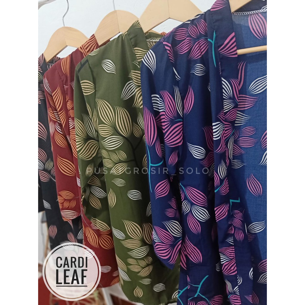 BIG SALE!! LONG CARDI LEAF/ CARDIGAN DAUN MOTIF WOLFISH PREMIUM HITS SELEBGRAM