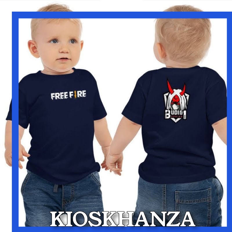 KAOS BAJU ANAK Free fire X Budi01 Gaming