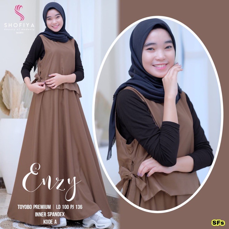 ENZY SET FRE INNER SETELAN GAMIS ANAK MUSLIMAH ORI BY SHOFIYA BTC